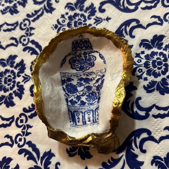 ✂️ Chinoiserie vase decor oyster shell - Picture 2 of 2